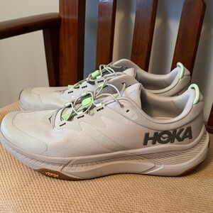 Hoka Transport Men's Athletic Shoes - grey and Light Green